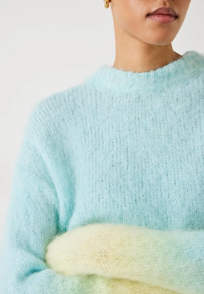 Hush Jumpers and Cardigans Women Manuela Tie Dye Ombre Mohair Blend Jumper Blueyellow Ombre Hush Jumpers and Cardigans Women Manuela Tie Dye Ombre Mohair Blend Jumper Blueyellow Ombre