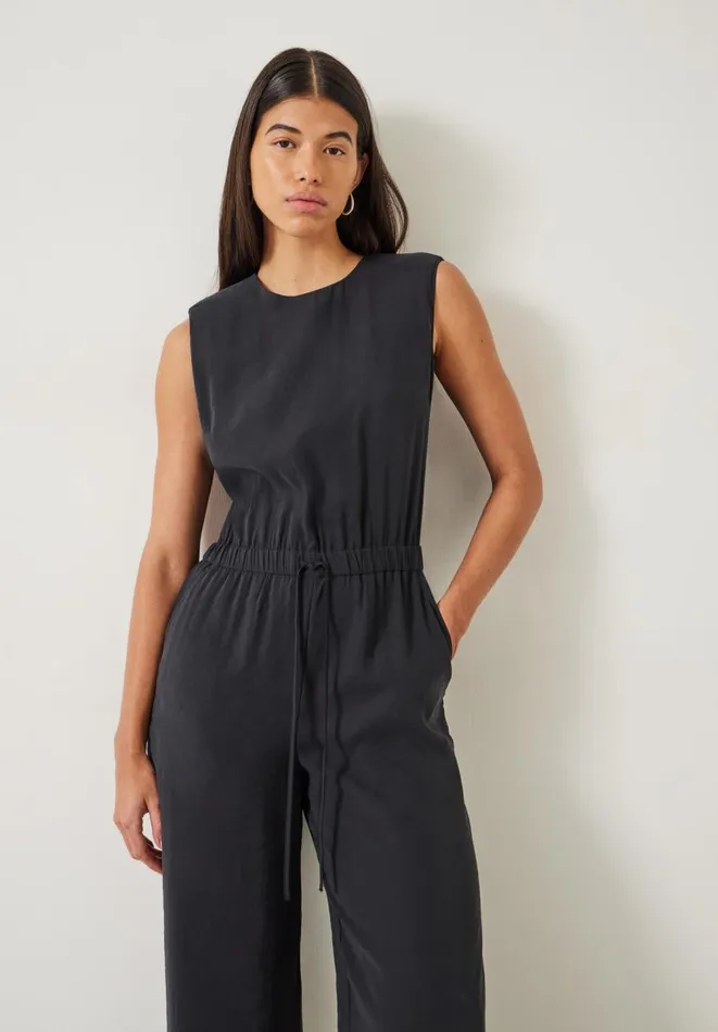 Hush Jumpsuits Women Kirza Textured Jumpsuit Washed Black Hush Jumpsuits Women Kirza Textured Jumpsuit Washed Black