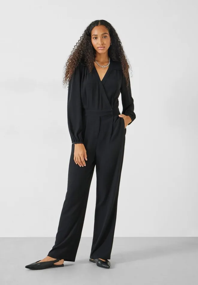 Hush Jumpsuits Women Ottilie Wrap Jumpsuit Black