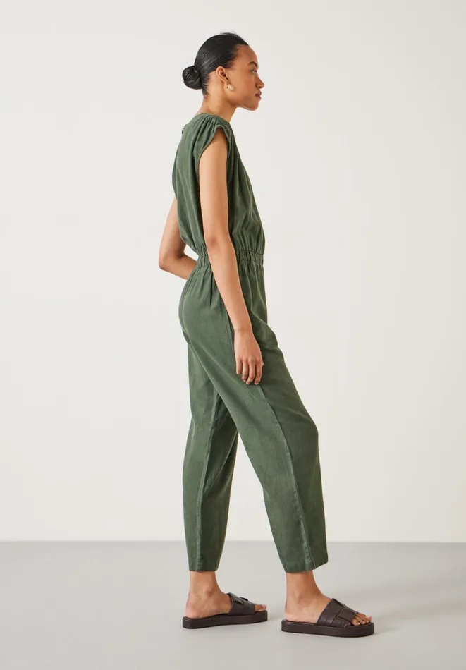 Hush Jumpsuits Women Wrap Linen Blend Jumpsuit Vetiver Hush Jumpsuits Women Wrap Linen Blend Jumpsuit Vetiver