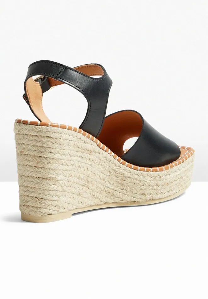 Hush Sandals Women Ball Espadrille Wedge Black Hush Sandals Women Ball Espadrille Wedge Black