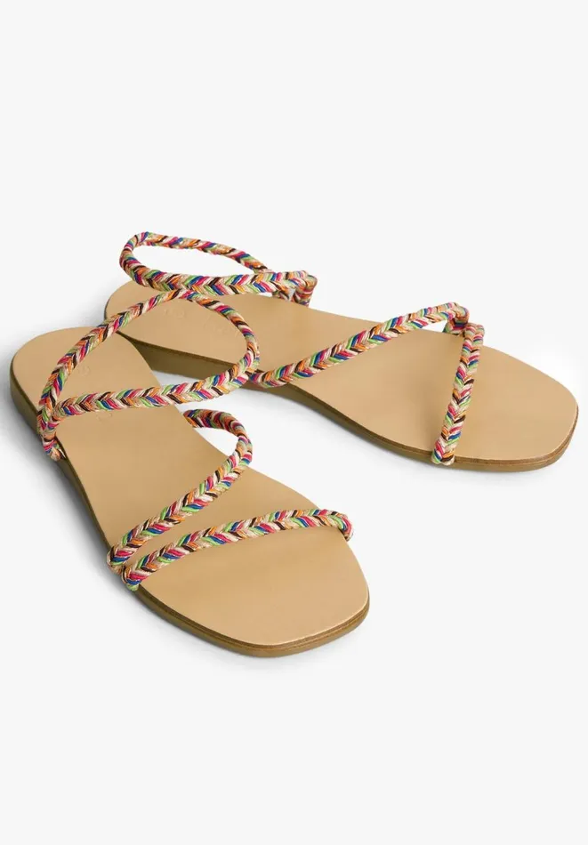 Hush Sandals Women Bree Rainbow Braid Sandal Multi Stripe