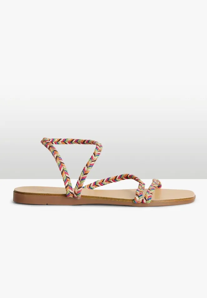 Hush Sandals Women Bree Rainbow Braid Sandal Multi Stripe Hush Sandals Women Bree Rainbow Braid Sandal Multi Stripe
