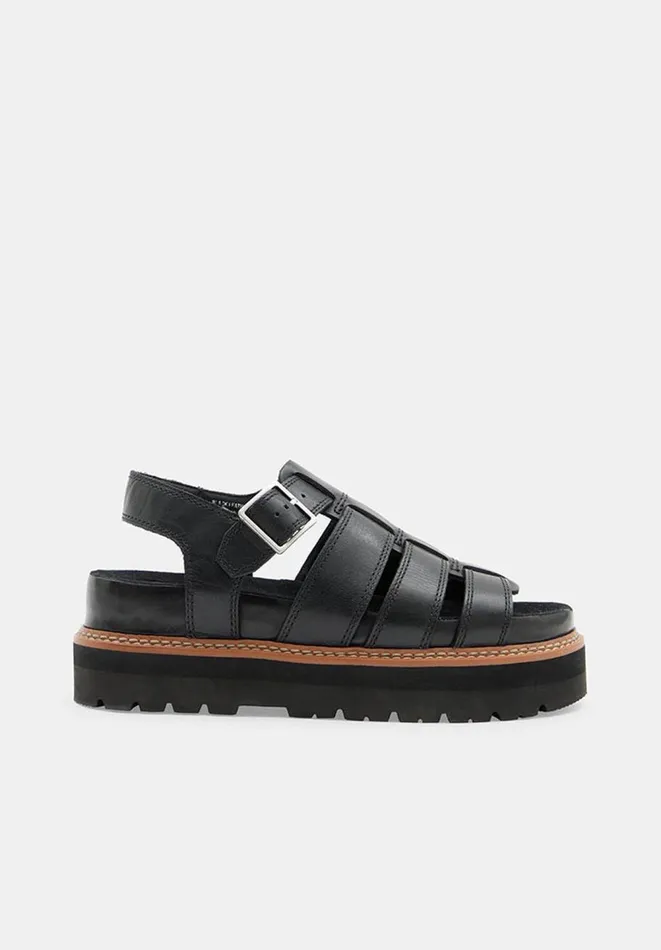 Hush Sandals Women Clarks Orianna Twist Leather Sandals Black