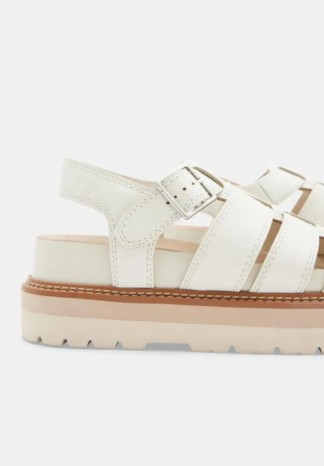 Hush Sandals Women Clarks Orianna Twist Leather Sandals White Hush Sandals Women Clarks Orianna Twist Leather Sandals White