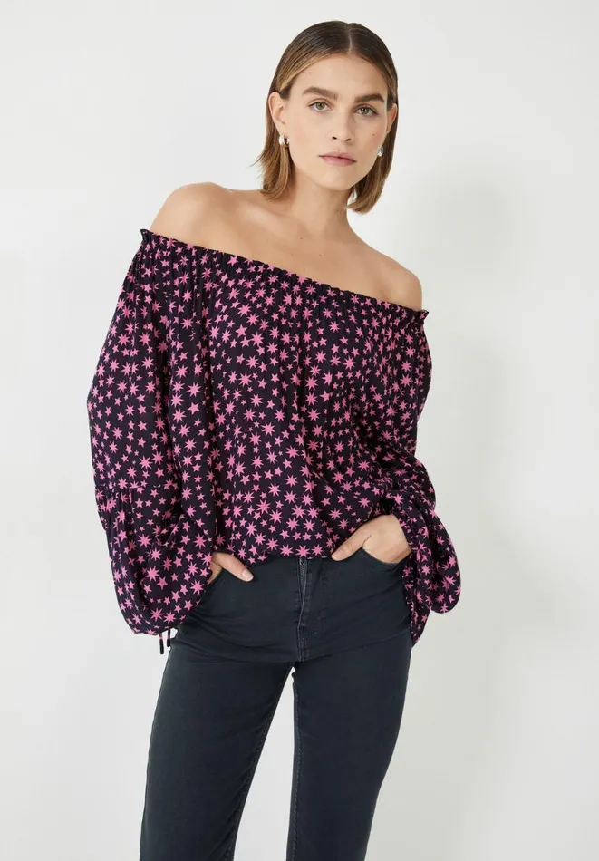 Hush Shirts and Blouses Women Ameila Blouse Bright Star Navypink Hush Shirts and Blouses Women Ameila Blouse Bright Star Navypink