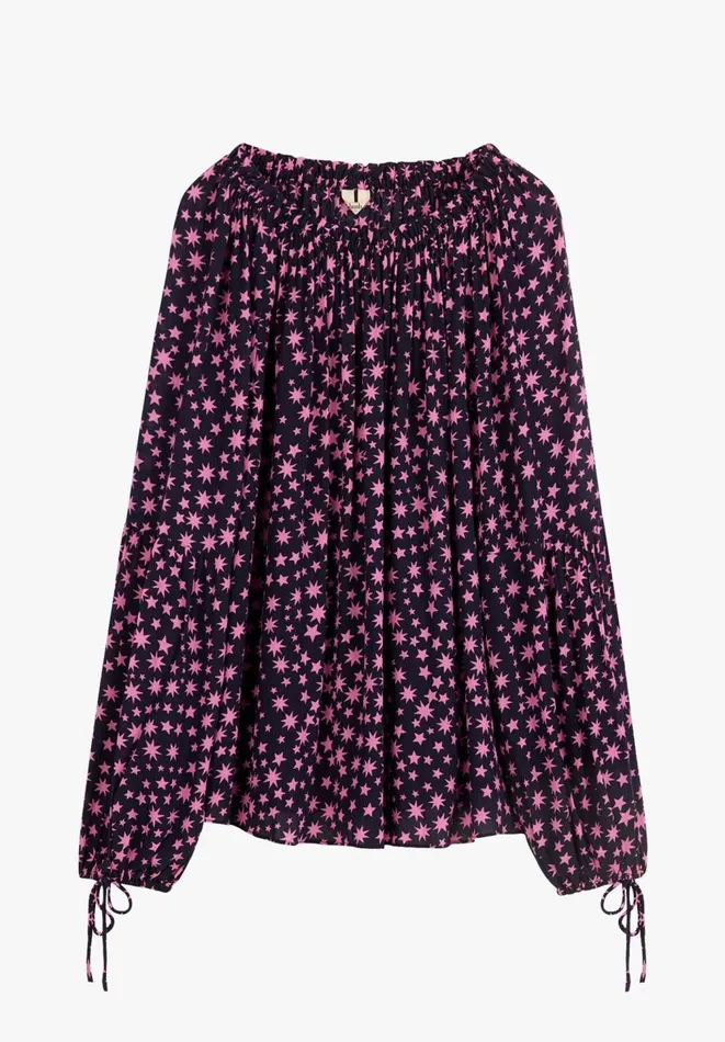 Hush Shirts and Blouses Women Ameila Blouse Bright Star Navypink Hush Shirts and Blouses Women Ameila Blouse Bright Star Navypink