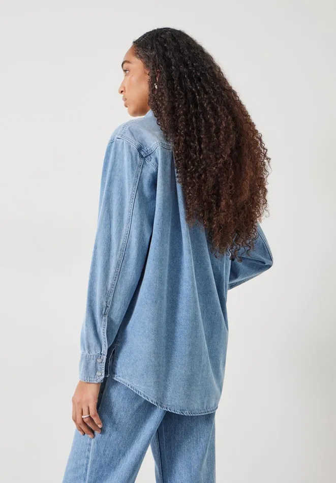 Hush Shirts and Blouses Women Daina Relaxed Denim Shirt Light Authentic Blue