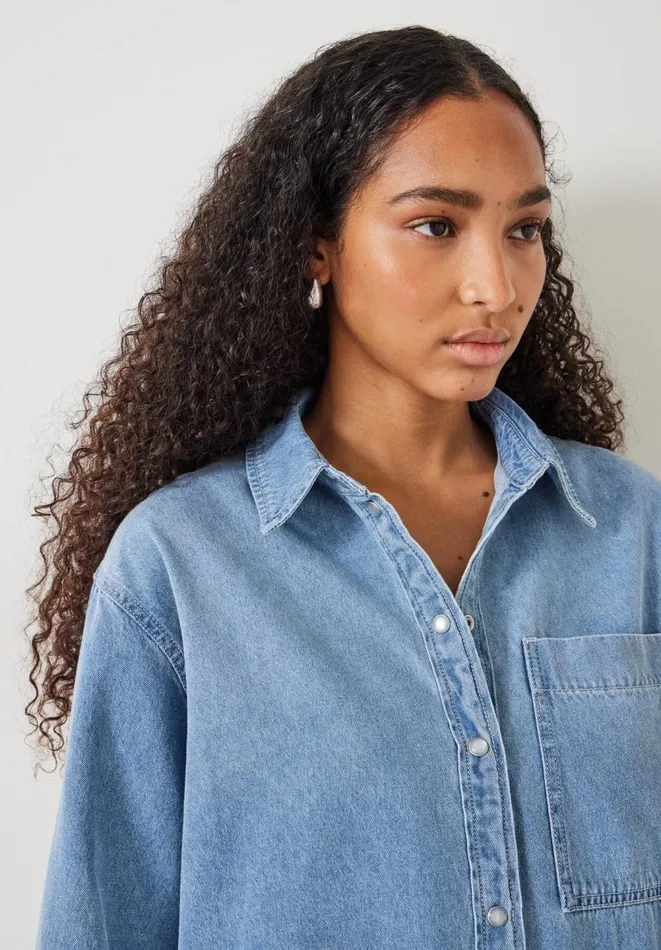 Hush Shirts and Blouses Women Daina Relaxed Denim Shirt Light Authentic Blue