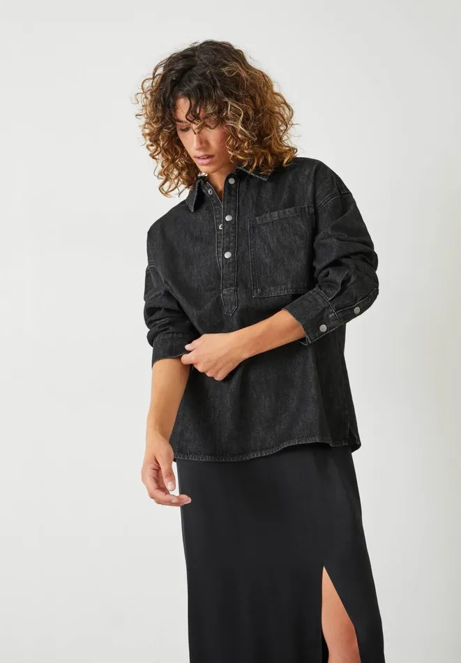 Hush Shirts and Blouses Women Daya Denim Shirt Washed Black