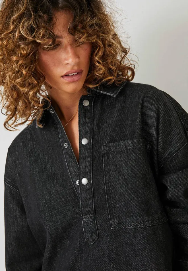 Hush Shirts and Blouses Women Daya Denim Shirt Washed Black