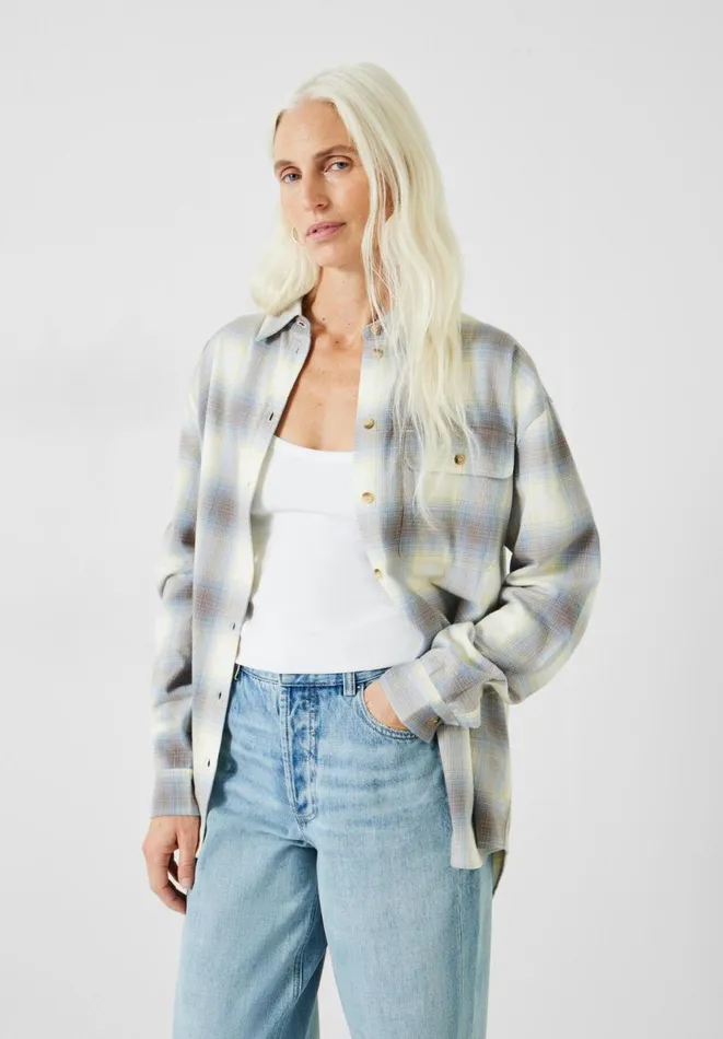 Hush Shirts and Blouses Women Enya Checked Cotton Shirt Soft Woven Check