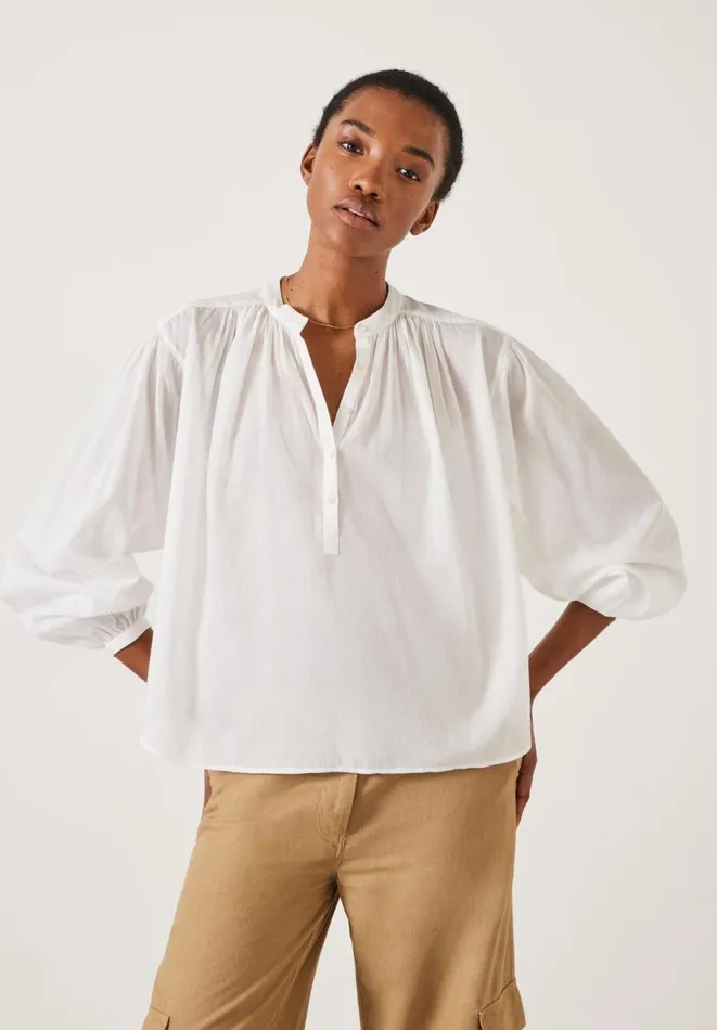 Hush Shirts and Blouses Women Lhea Oversized Gather Detail Blouse White