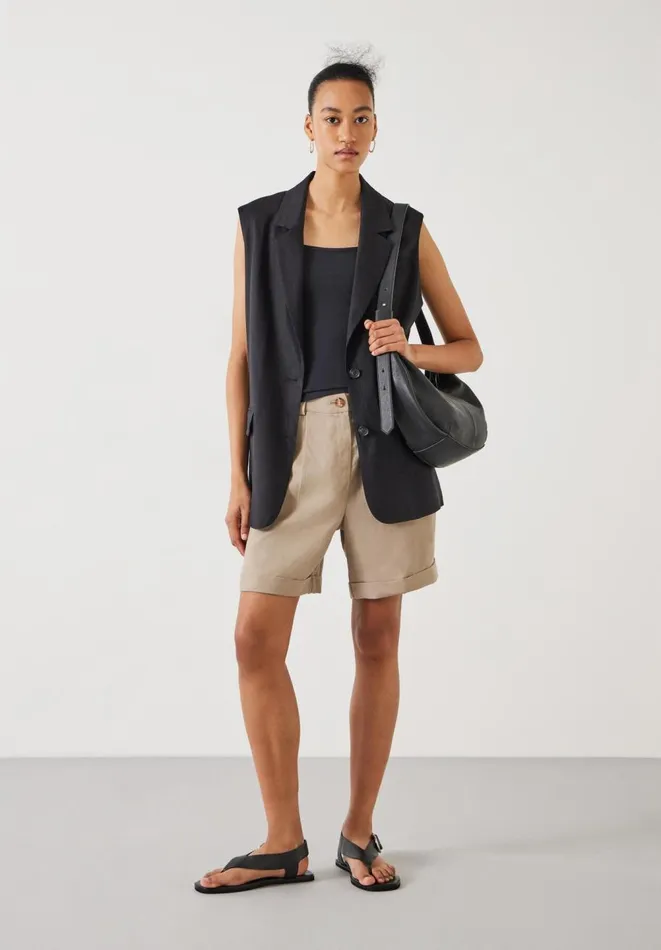 Hush Shorts Women Juniper Relaxed Tailored Shorts Caramel