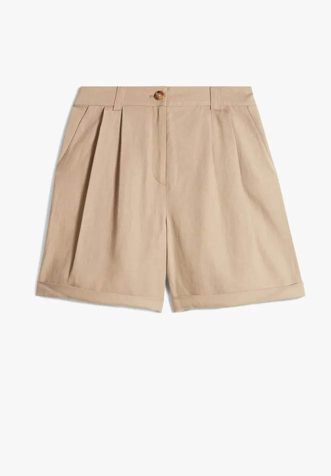 Hush Shorts Women Juniper Relaxed Tailored Shorts Caramel Hush Shorts Women Juniper Relaxed Tailored Shorts Caramel