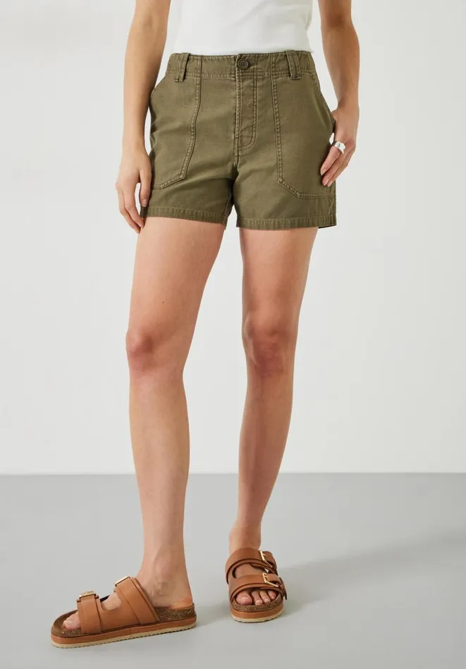 Hush Shorts Women Kia Washed Shorts Khaki Hush Shorts Women Kia Washed Shorts Khaki
