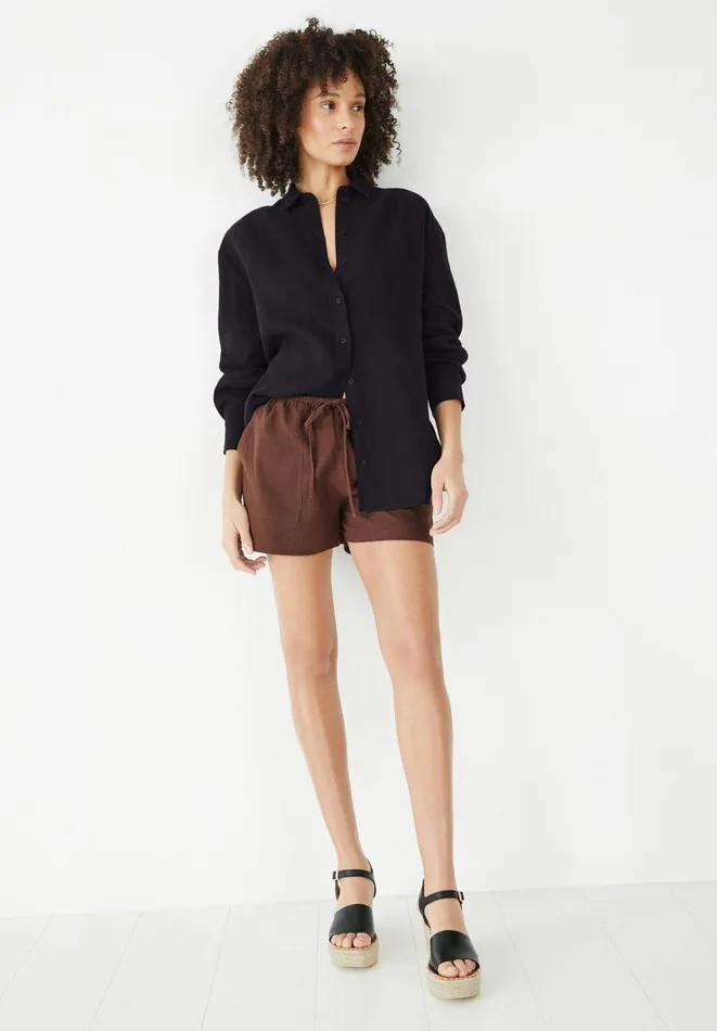 Hush Shorts Women Lorelei Linen Short Brown