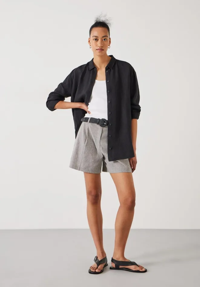 Hush Shorts Women Shona Striped Shorts Grey