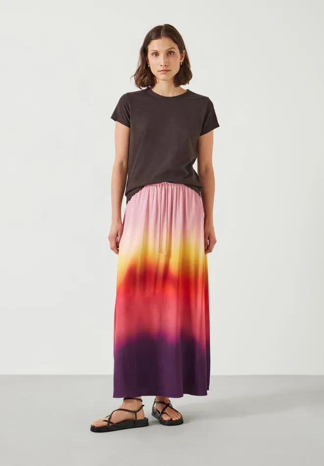 Hush Skirts Women Avery Ombre Maxi Skirt Sunset Ombre
