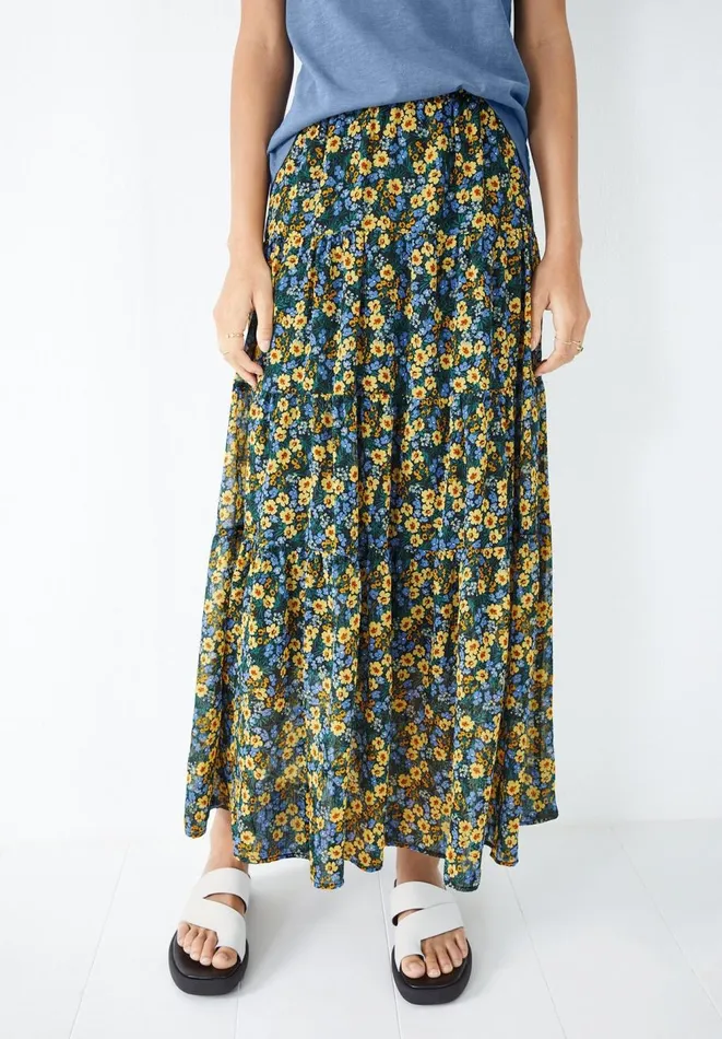 Hush Skirts Women Branwen Maxi Skirt Dark Pop Floral Hush Skirts Women Branwen Maxi Skirt Dark Pop Floral