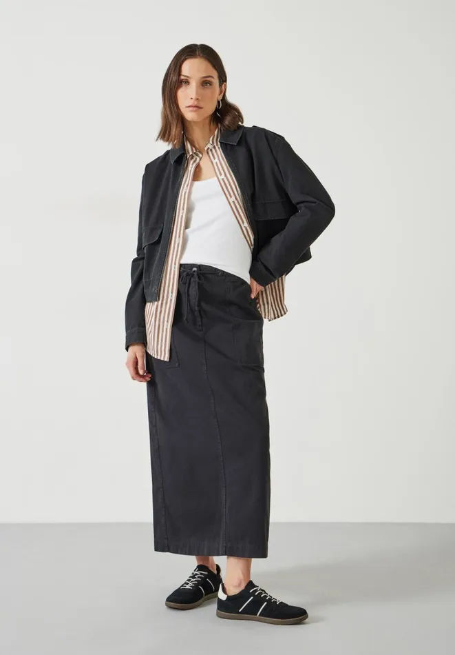 Hush Skirts Women Kristen Cargo Maxi Skirt Black