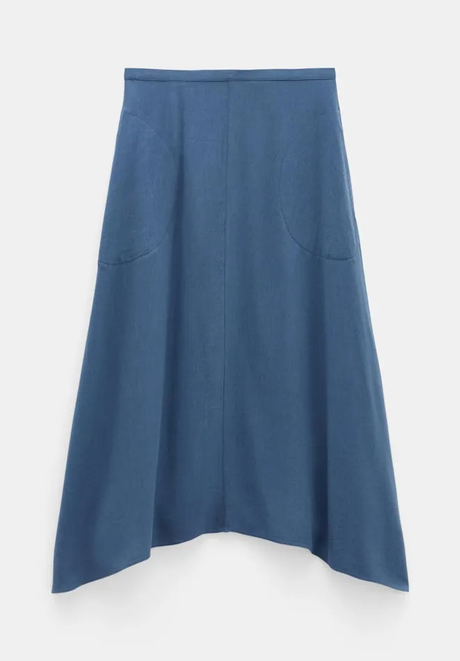Hush Skirts Women Layla Textured Midi Skirt Vintage Indigo Hush Skirts Women Layla Textured Midi Skirt Vintage Indigo