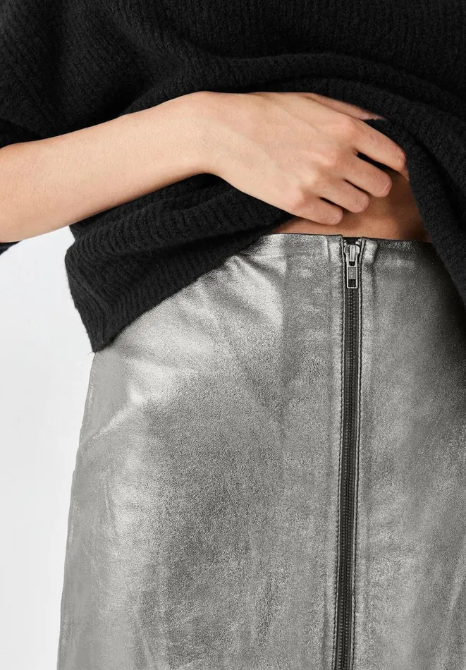 Hush Skirts Women Leni Leather Mini Skirt Gunmetal Hush Skirts Women Leni Leather Mini Skirt Gunmetal