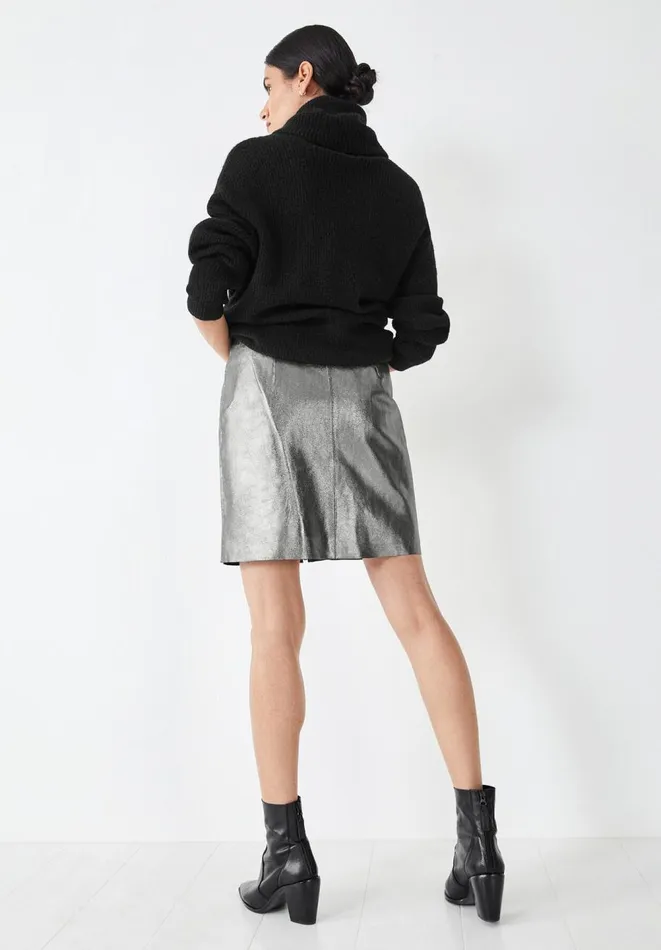 Hush Skirts Women Leni Leather Mini Skirt Gunmetal Hush Skirts Women Leni Leather Mini Skirt Gunmetal