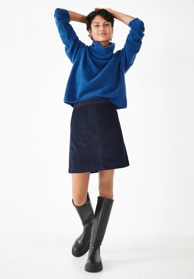 Hush Skirts Women Lula Corduroy Mini Skirt Navy