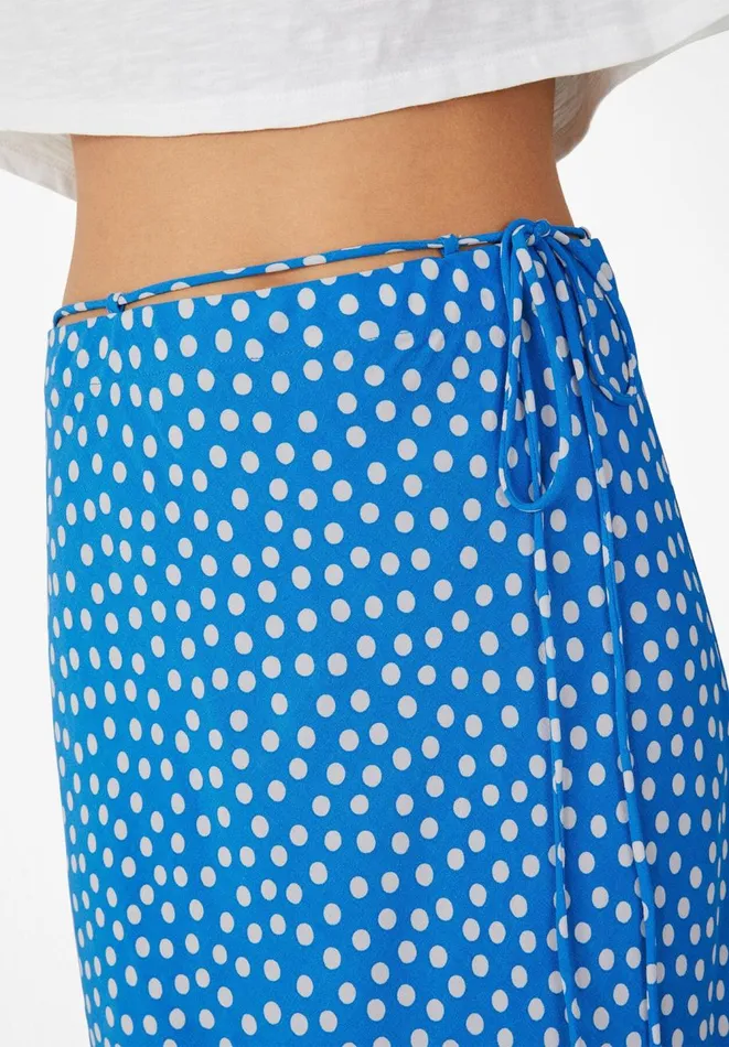 Hush Skirts Women Simone Belted Midi Skirt Spot Bluewhite Hush Skirts Women Simone Belted Midi Skirt Spot Bluewhite