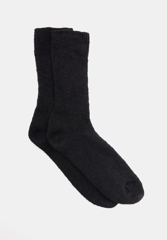 Hush Socks and Tights Women Cotton Twist Melange Socks Black