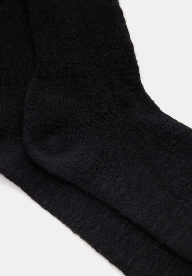 Hush Socks and Tights Women Cotton Twist Melange Socks Black Hush Socks and Tights Women Cotton Twist Melange Socks Black