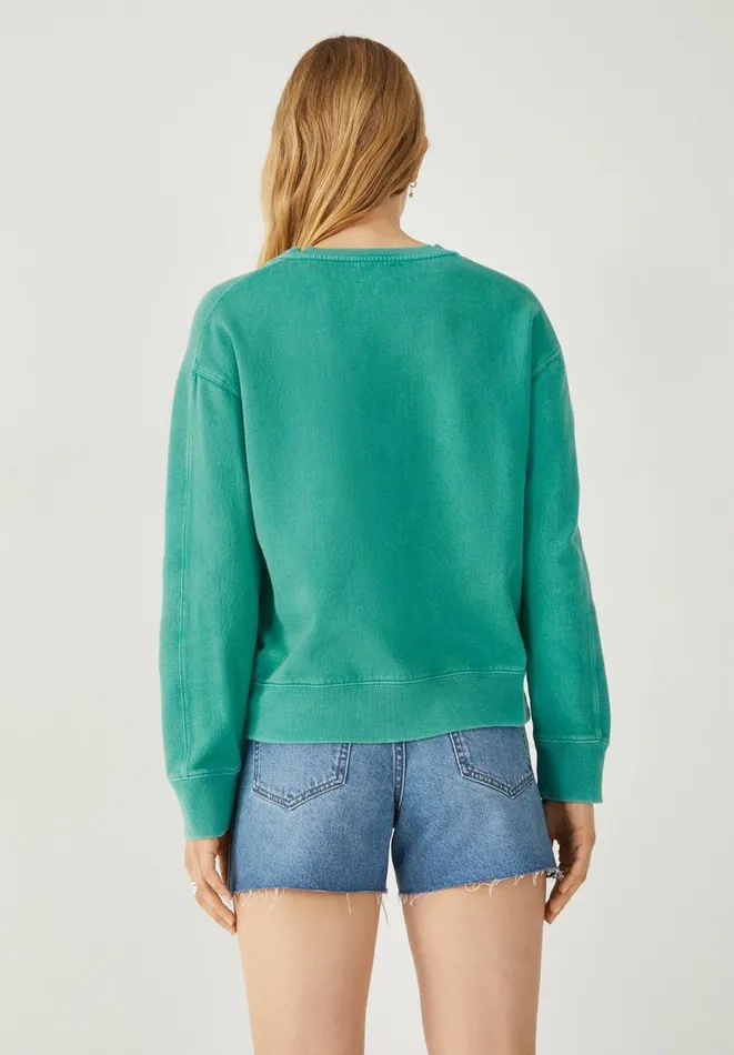 Hush Sweatshirts and Hoodies Women Daisy Ribbed Sweatshirt Mint Green Hush Sweatshirts and Hoodies Women Daisy Ribbed Sweatshirt Mint Green