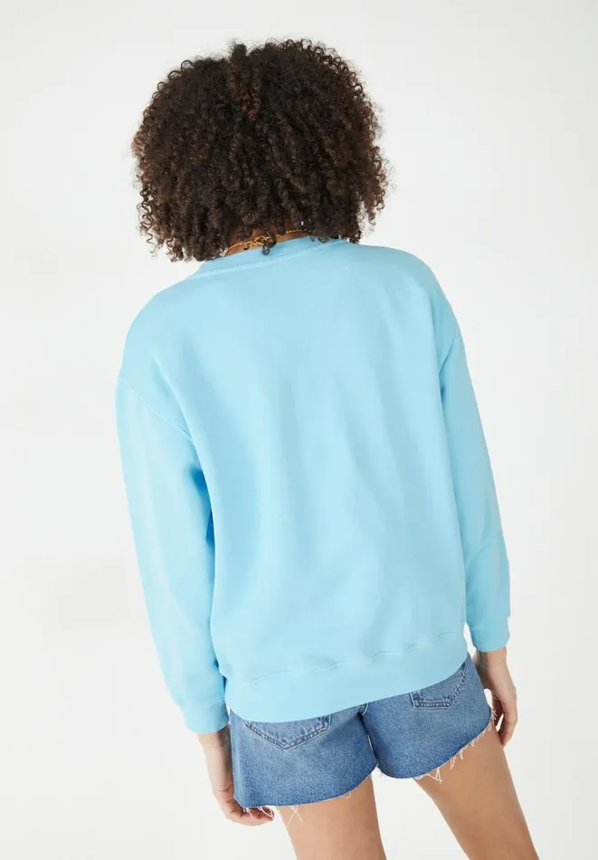 Hush Sweatshirts and Hoodies Women Emett Cotton Relaxed Sweatshirt Light Blue