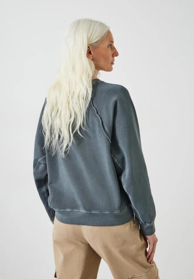 Hush Sweatshirts and Hoodies Women Nadine Relaxed Raglan Seam Sweatshirt Dark Slate Grey Hush Sweatshirts and Hoodies Women Nadine Relaxed Raglan Seam Sweatshirt Dark Slate Grey