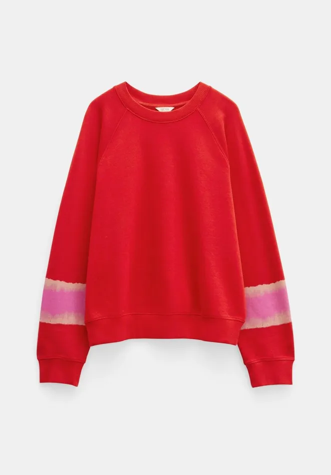 Hush Sweatshirts and Hoodies Women Paula Relaxed Ombre Sleeve Sweatshirt Lava Falls Hush Sweatshirts and Hoodies Women Paula Relaxed Ombre Sleeve Sweatshirt Lava Falls