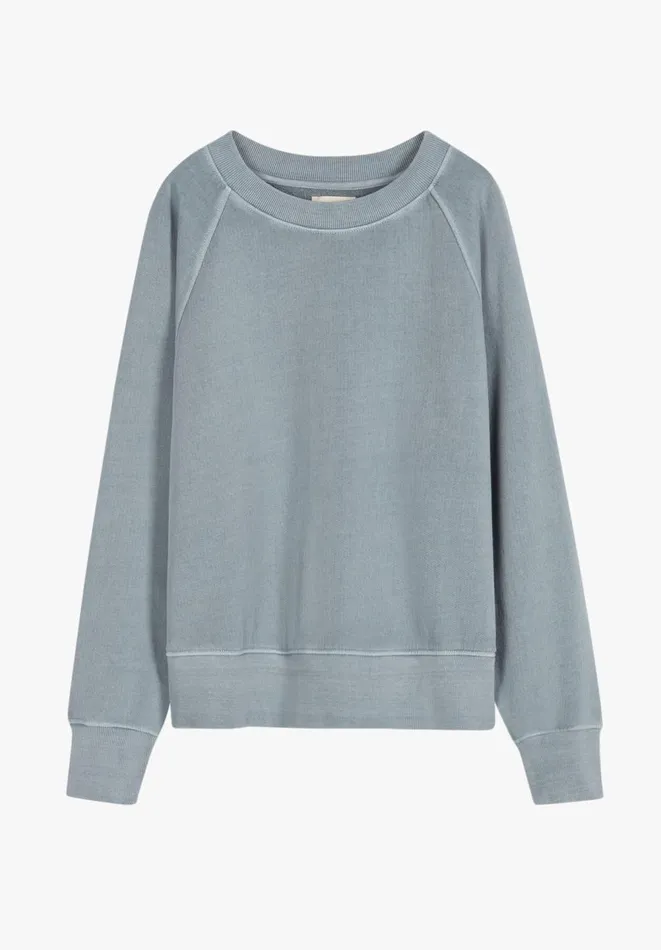 Hush Sweatshirts and Hoodies Women Serena Side Split Sweatshirt Smokey Blue