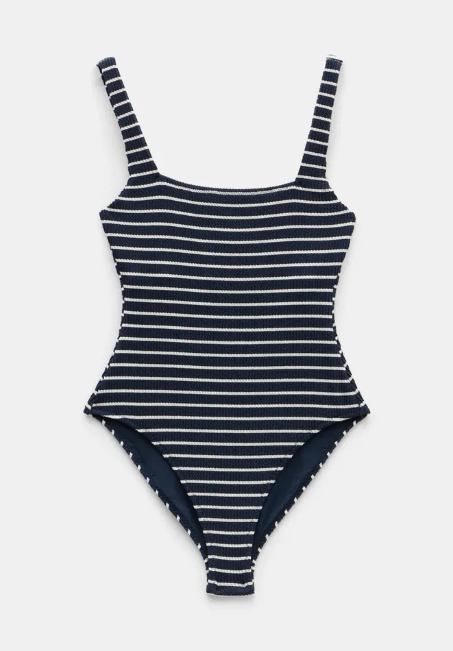Hush Swimwear and Beachwear Women Lola Stripe Crinkle Scoop Swimsuit Navywhite Stripe Hush Swimwear and Beachwear Women Lola Stripe Crinkle Scoop Swimsuit Navywhite Stripe