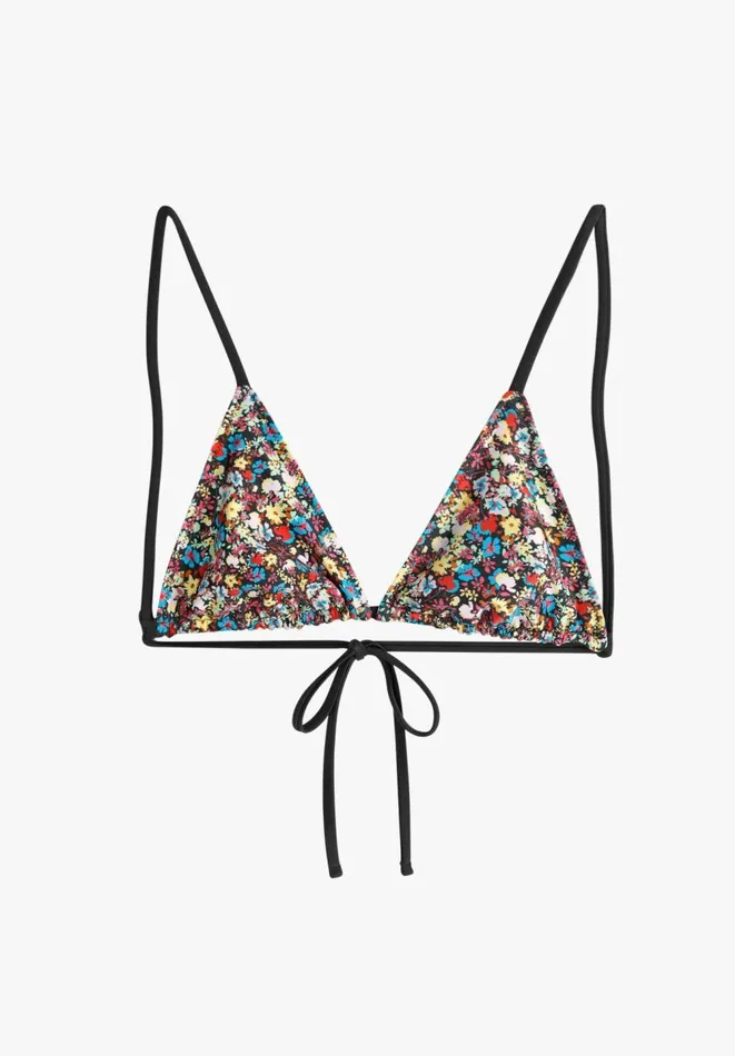 Hush Swimwear and Beachwear Women Triangle Bikini Top Dark Graphic Floralblack Hush Swimwear and Beachwear Women Triangle Bikini Top Dark Graphic Floralblack