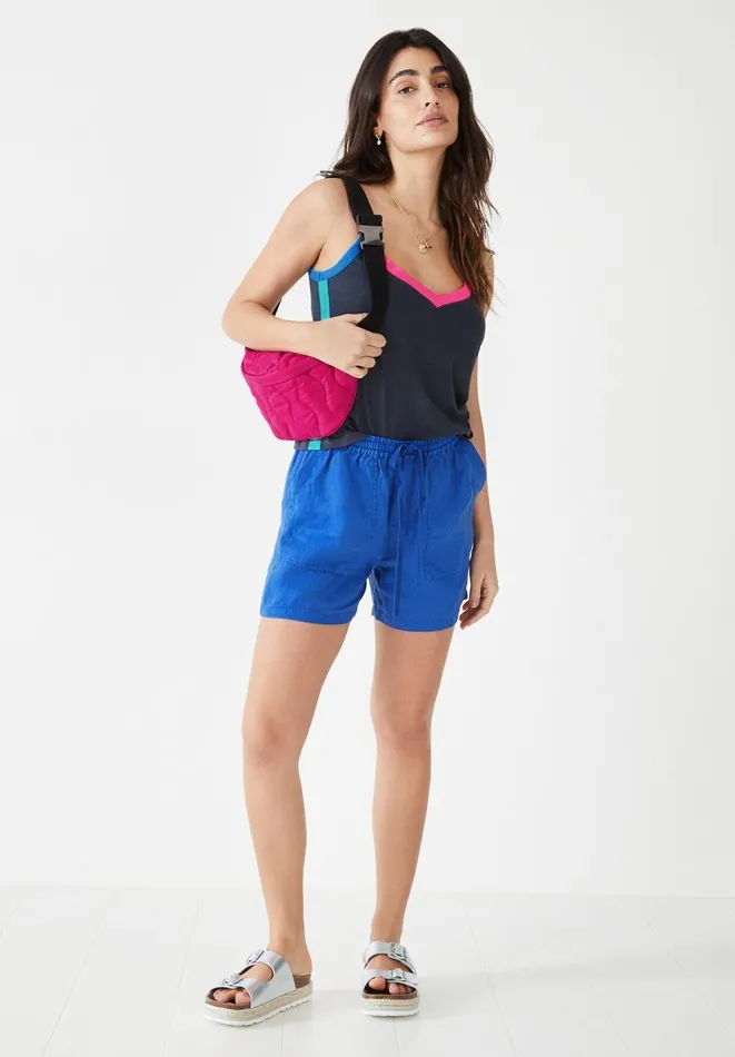 Hush Tops and Tshirts Women Astrid Vest Top Washed Blackmulti