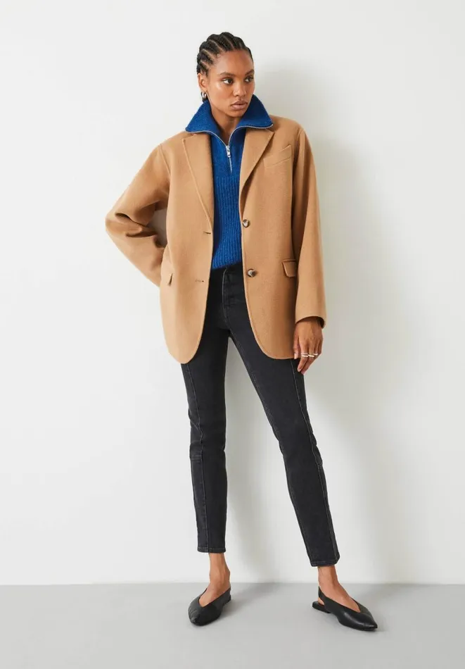 Hush Tops and Tshirts Women Dalia Half Zip Wool Blend Vest Inky Blue Hush Tops and Tshirts Women Dalia Half Zip Wool Blend Vest Inky Blue