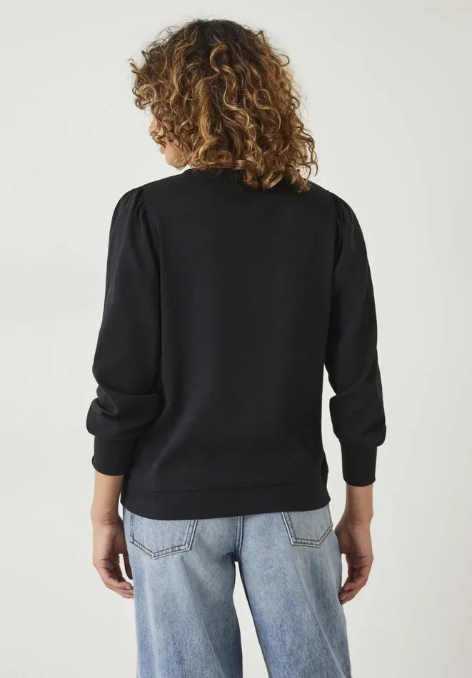 Hush Tops and Tshirts Women Emily Puff Sleeve Jersey Top Black Onyx Hush Tops and Tshirts Women Emily Puff Sleeve Jersey Top Black Onyx