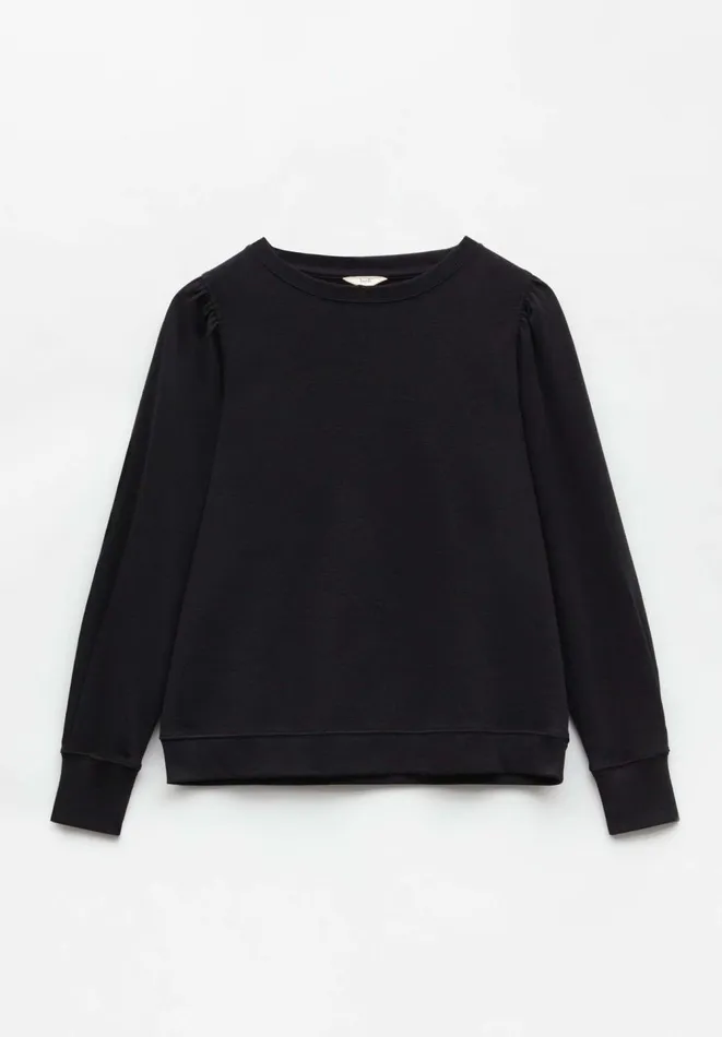 Hush Tops and Tshirts Women Emily Puff Sleeve Jersey Top Black Onyx Hush Tops and Tshirts Women Emily Puff Sleeve Jersey Top Black Onyx