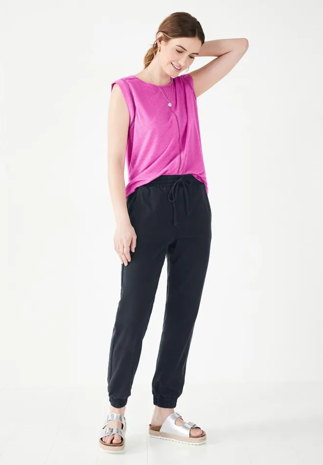 Hush Tops and Tshirts Women Fia Linen Blend Vest Vibrant Pink