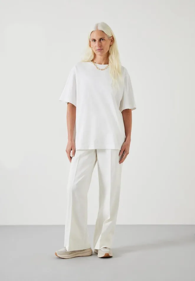Hush Tops and Tshirts Women Flo Oversized Cotton TShirt White Hush Tops and Tshirts Women Flo Oversized Cotton TShirt White