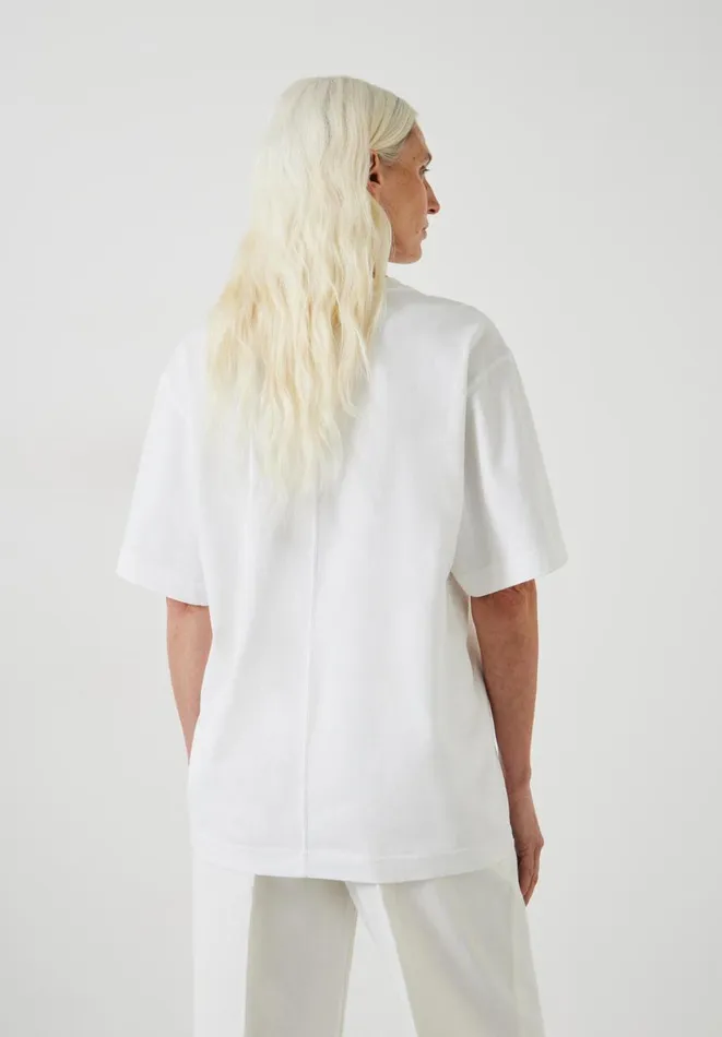 Hush Tops and Tshirts Women Flo Oversized Cotton TShirt White Hush Tops and Tshirts Women Flo Oversized Cotton TShirt White