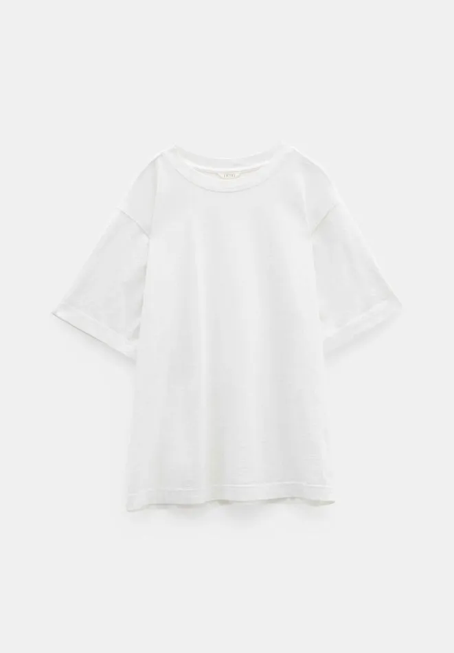 Hush Tops and Tshirts Women Flo Oversized Cotton TShirt White Hush Tops and Tshirts Women Flo Oversized Cotton TShirt White