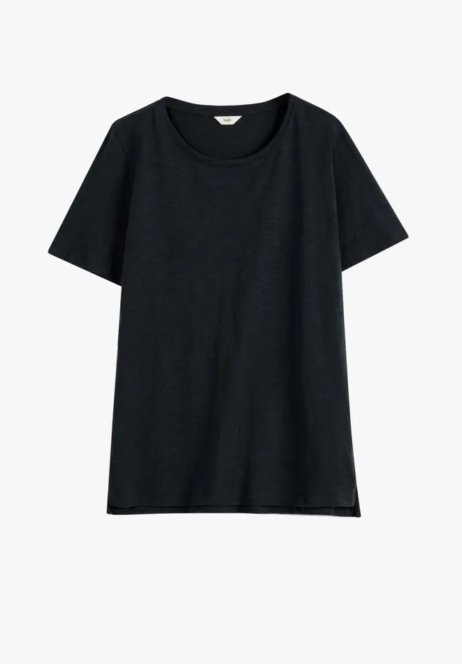 Hush Tops and Tshirts Women Kali Cotton Crew TShirt Black Hush Tops and Tshirts Women Kali Cotton Crew TShirt Black