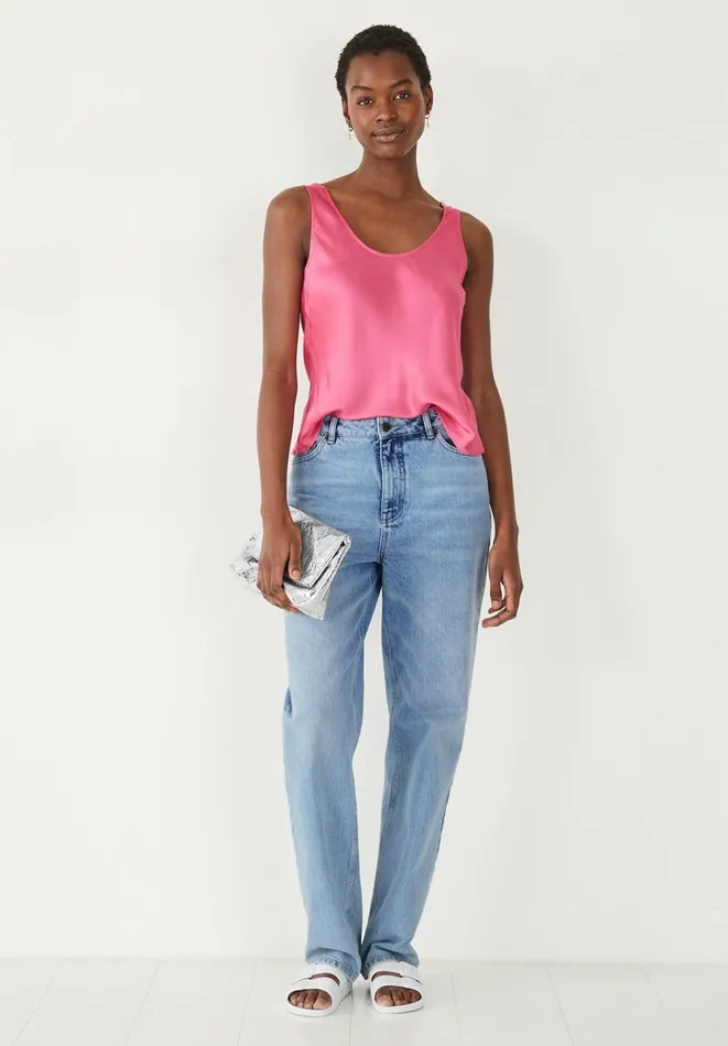 Hush Tops and Tshirts Women Larisa Satin Cami Bright Pink