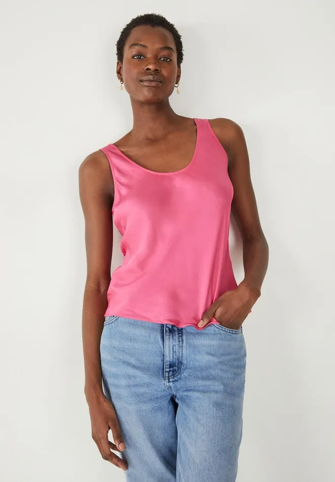 Hush Tops and Tshirts Women Larisa Satin Cami Bright Pink Hush Tops and Tshirts Women Larisa Satin Cami Bright Pink